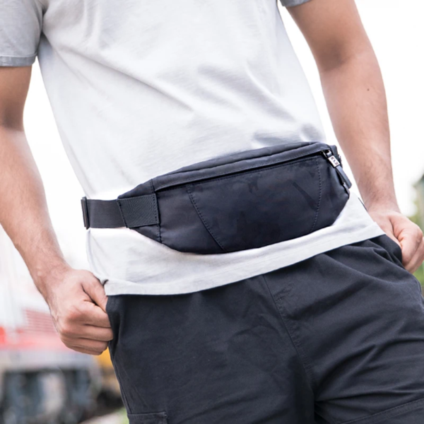 Hk Men Male Casual Fanny Bag Waist Bag Money Phone Belt Bag Pouch Camouflage Black Gray Bum Hip Bag Shoulder Belt Pack - Image 6