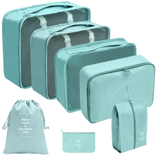 7Pcs Set Travel Organizer Storage Bags Suitcase Packing Cubes Set Cases Portable Luggage Clothes Shoe Tidy Pouch Fold - Image 9