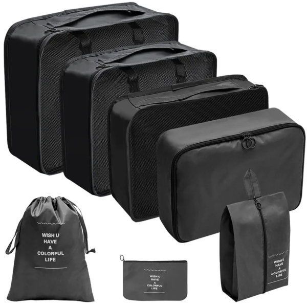 7Pcs Set Travel Organizer Storage Bags Suitcase Packing Cubes Set Cases Portable Luggage Clothes Shoe Tidy Pouch Fold - Image 11