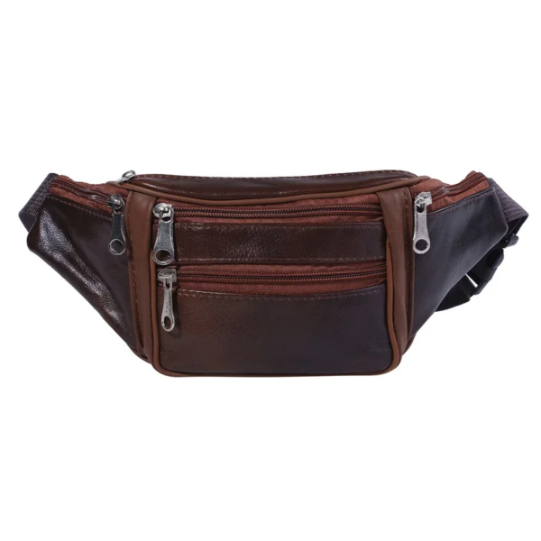Leather Men Waist Chest Bag Thin Outdoor Sports Tactical Pauch Male Small Running Fanny Pack Crossbody Chest Money Belt Bags