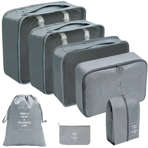 7Pcs Set Travel Organizer Storage Bags Suitcase Packing Cubes Set Cases Portable Luggage Clothes Shoe Tidy Pouch Fold - Image 8