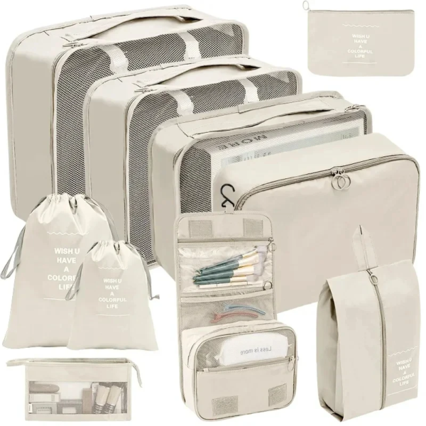 7Pcs Set Travel Organizer Storage Bags Suitcase Packing Cubes Set Cases Portable Luggage Clothes Shoe Tidy Pouch Fold - Image 2