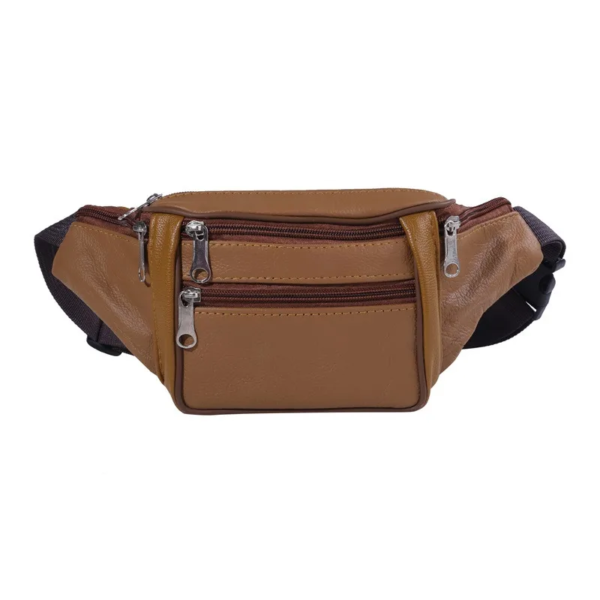 Leather Men Waist Chest Bag Thin Outdoor Sports Tactical Pauch Male Small Running Fanny Pack Crossbody Chest Money Belt Bags - Image 10