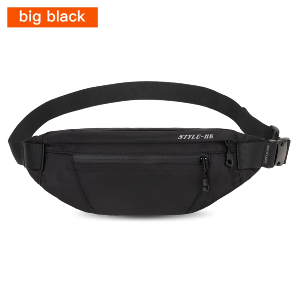 Hk Men Male Casual Fanny Bag Waist Bag Money Phone Belt Bag Pouch Camouflage Black Gray Bum Hip Bag Shoulder Belt Pack - Image 11