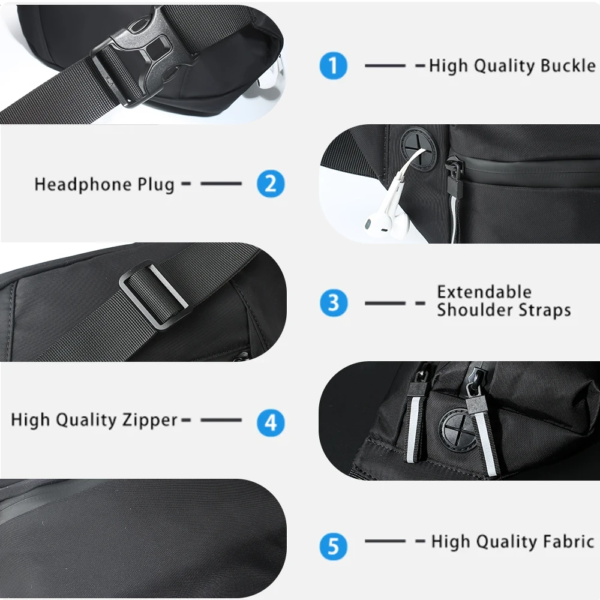 Men'S Waist Bag Casual Large Bags Travel Fanny Packs Large Belt Pouch Phone Money Belt Pack Crossbody Bags for Women'S - Image 6