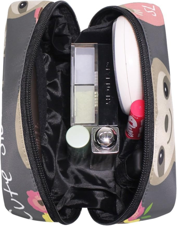Makeup Bag Portable Travel Cosmetic Train Case Cute Sloth Toiletry Bag Organizer Accessories Case Tools Case for Beauty Women - Image 5