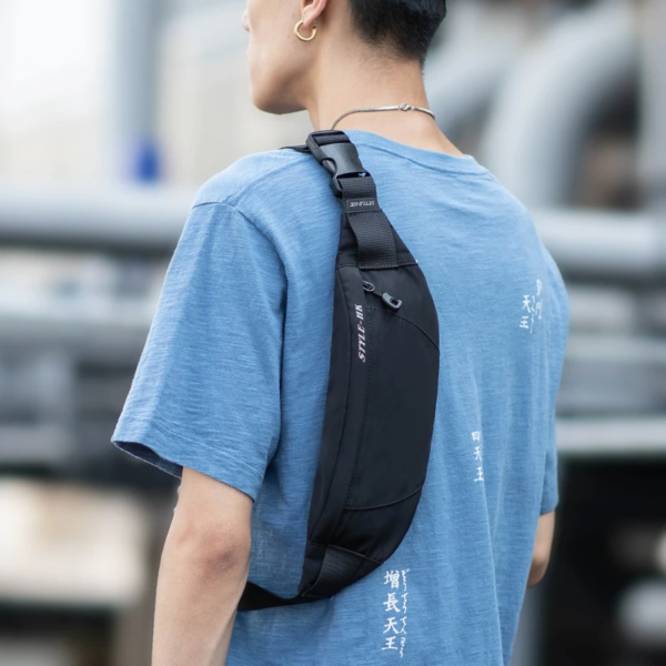 Hk Fanny Pack Black Waterproof Money Belt Bag Men Purse Teenager'S Travel Wallet Belt Male Waist Bags Cigarette Case for Phone - Image 3