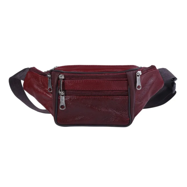 Leather Men Waist Chest Bag Thin Outdoor Sports Tactical Pauch Male Small Running Fanny Pack Crossbody Chest Money Belt Bags - Image 8