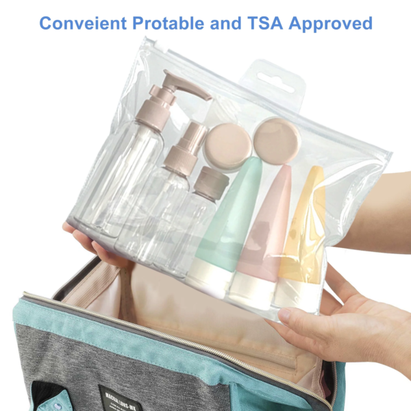 11 Pcs Silicone Travel Bottles Toiletries Containers TSA Approved Leakproof Refillable Travel Accessories for Shampoo - Image 7