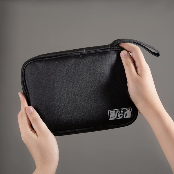 Electronic Organizer, Portable Cord Organizer, Travel Waterproof Electronic Storage Bag, for USB Cables, Chargers, Hard Drives, SD Cards and More - Image 8