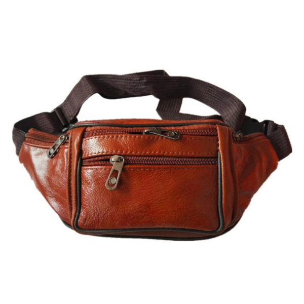 Leather Men Waist Chest Bag Thin Outdoor Sports Tactical Pauch Male Small Running Fanny Pack Crossbody Chest Money Belt Bags - Image 4