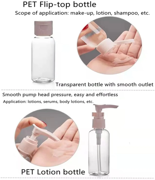 Portable Travel Bottles Set, 11 Pack Travel Size Containers for Toiletries, Shampoo Leak-Proof Travel Accessories - Image 3