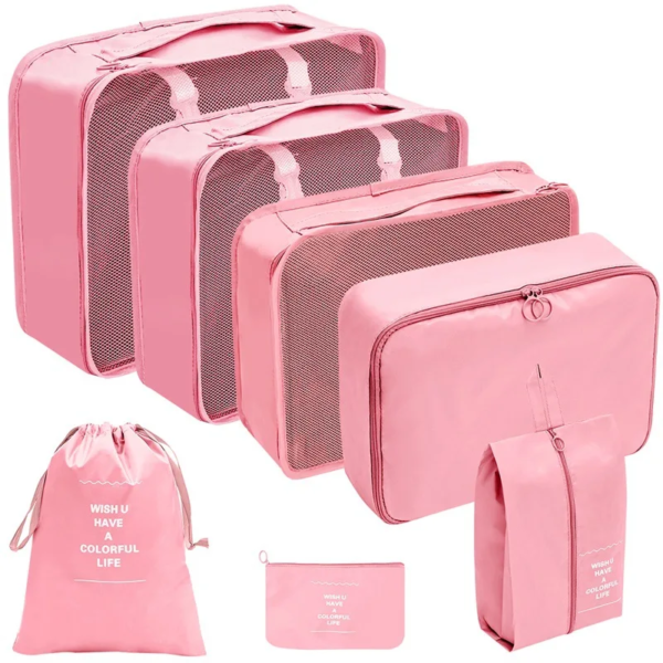 7Pcs Set Travel Organizer Storage Bags Suitcase Packing Cubes Set Cases Portable Luggage Clothes Shoe Tidy Pouch Fold - Image 10
