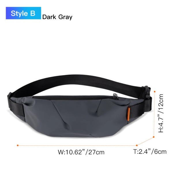 Hk Fanny Pack Black Waterproof Money Belt Bag Men Purse Teenager'S Travel Wallet Belt Male Waist Bags Cigarette Case for Phone - Image 9