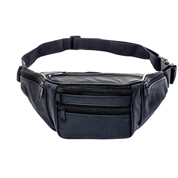 Leather Men Waist Chest Bag Thin Outdoor Sports Tactical Pauch Male Small Running Fanny Pack Crossbody Chest Money Belt Bags - Image 5